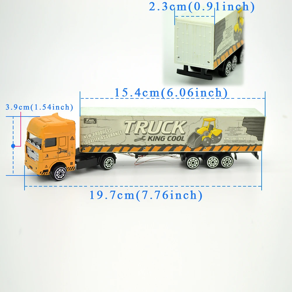  HO 1:87 style alloy model light Truck container for architeture model making 12V Led