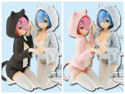 2 шт. набор Re: Zero Life в другом мире от Zero Аниме Ram & Rem Nyanko Mode в коробке 12 см ПВХ фигурка модель игрушки куклы