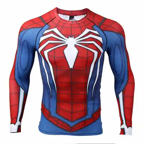 Raglan Sleeve Spiderman 3D Printed T shirts Men Compression Shirts Black Friday Tops For Male Fitness BodyBuilding Clothing