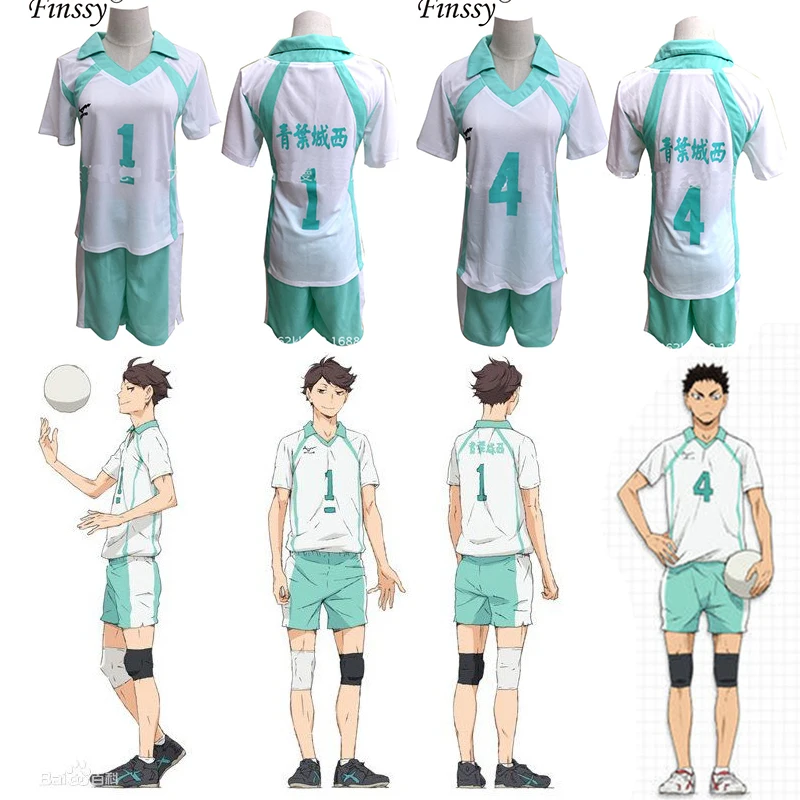 

Haikyuu!! High School Cosplay Oikawa Tooru Iwaizumi Hajime Volley ball Club Jersey Cosplay Costume Uniform Sportwear top+shorts