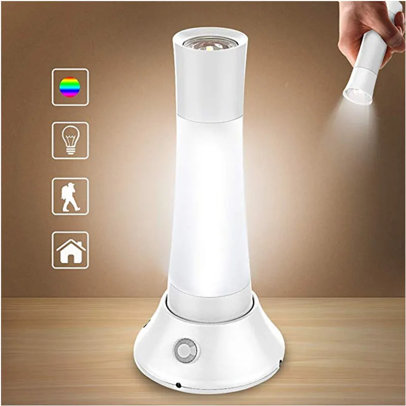 

HZFCEW Multifunction Handheld Bedroom Lamp Desk Lamp Ambient Light Bedside Light with Colorful Effect Built-in Strong Magnet