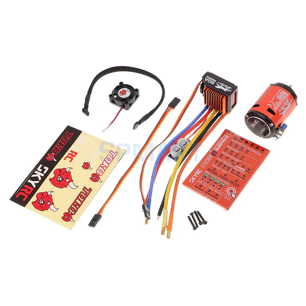 

Cheetah 3250KV 10.5T Sensored Brushless Motor+60A ESC +Card for 1/10 RC Car