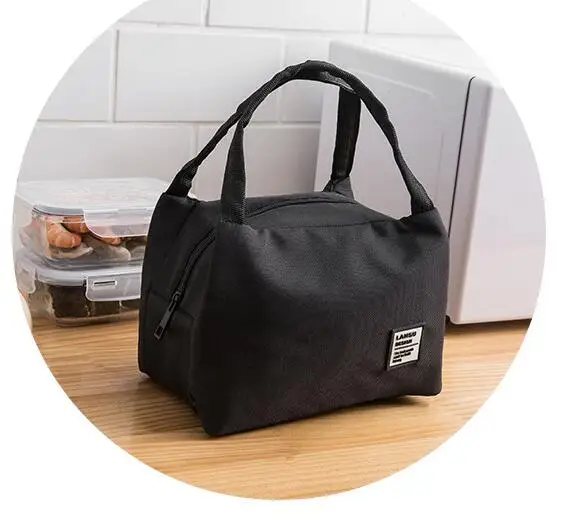 

10pcs/lot Portable Lunch Bag New Thermal Insulated Lunch Box Cool Bag waterproof long Handle casual lunch bag