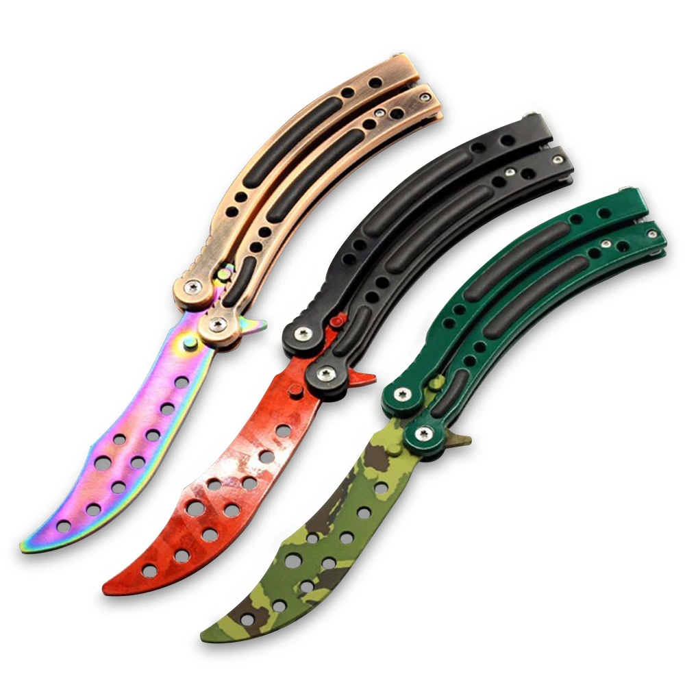 

Training Practice Fold Karambit CS GO Game Collection Balisong Butterfly Trainer Knife Men Gift