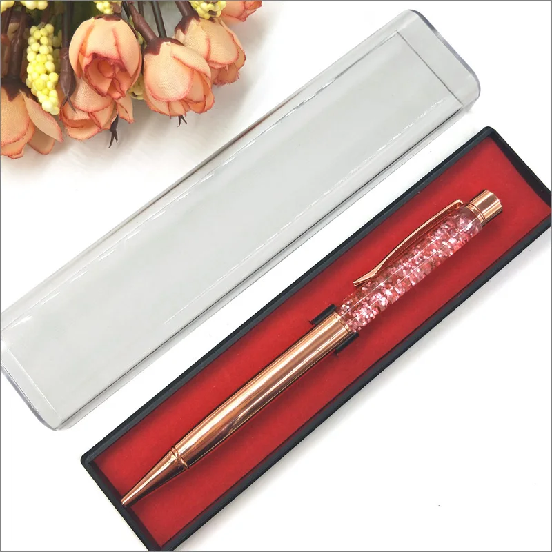 Yushun Высококачественная кристальная ручка, масло, кристалл, креативные элементы металла, хрустальные песочные часы, подарочная ручка, шариковая ручка 0,7 мм