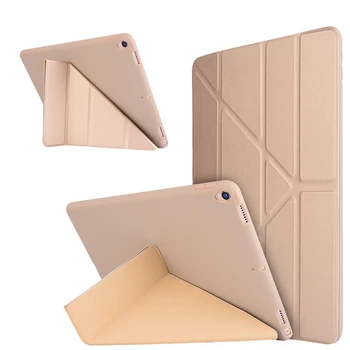 

Deformed Silicon Soft Back Shell Leather Case for iPad Pro 10.5 inch 2019 Business Stand Smart Cover for Apple iPad Air3 2019
