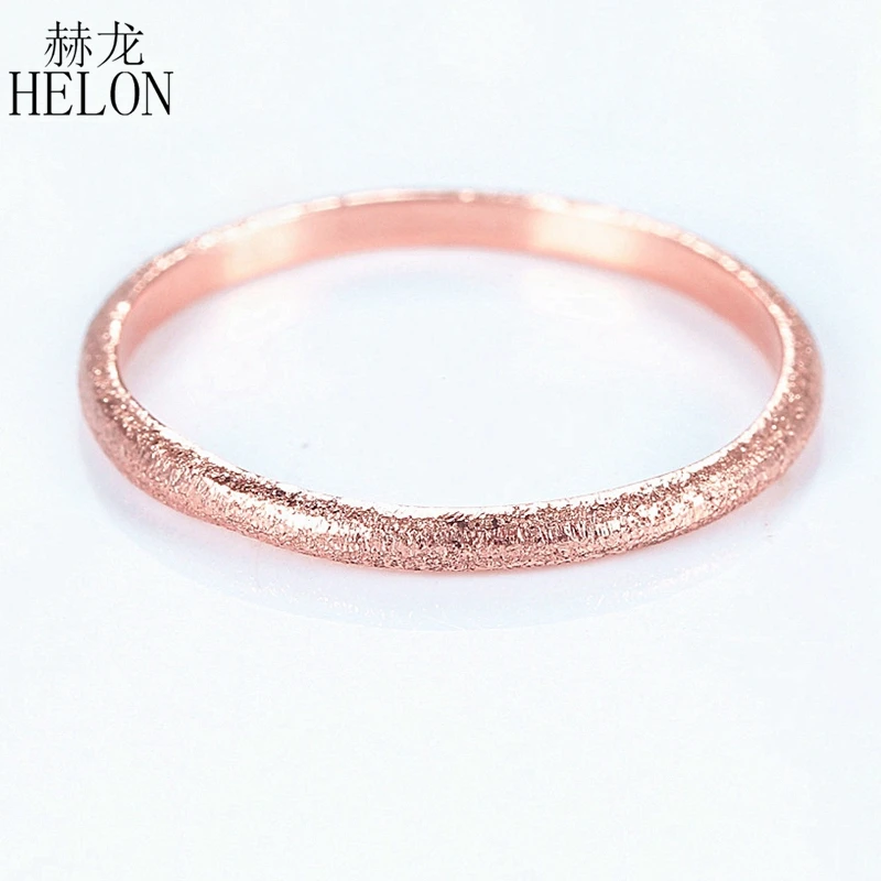 

HELON Solid 10k Rose Gold Elegant Women Engagement Ring Art Deco Fine Jewelry Wedding Fine Band Ring wholesale