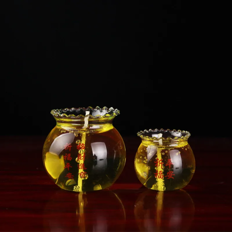 lotus gel wax candles buddha 1 pair4