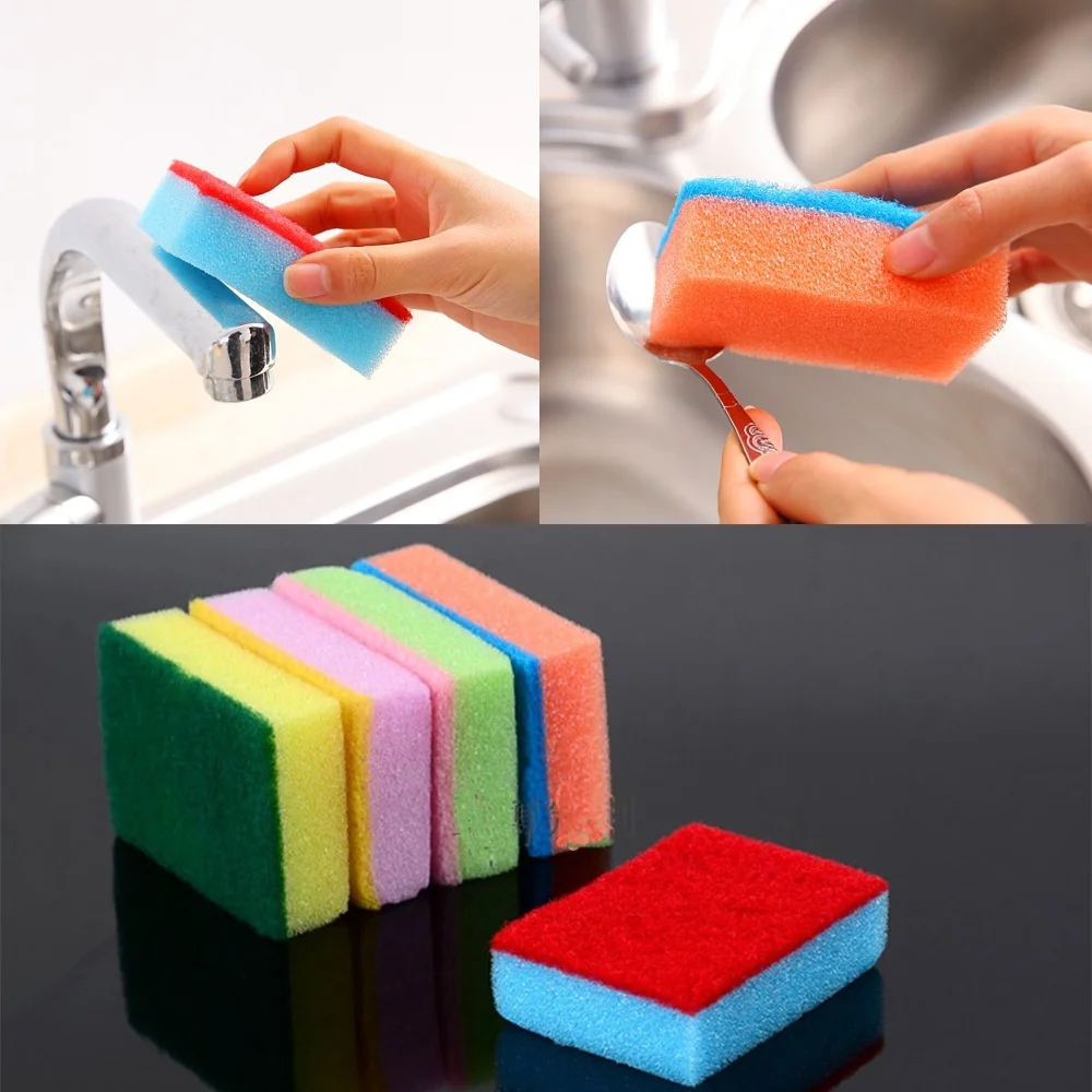 10Pcs Clean Wipe Wash Dishes Eliminate Besmirch Sponge Cleaner