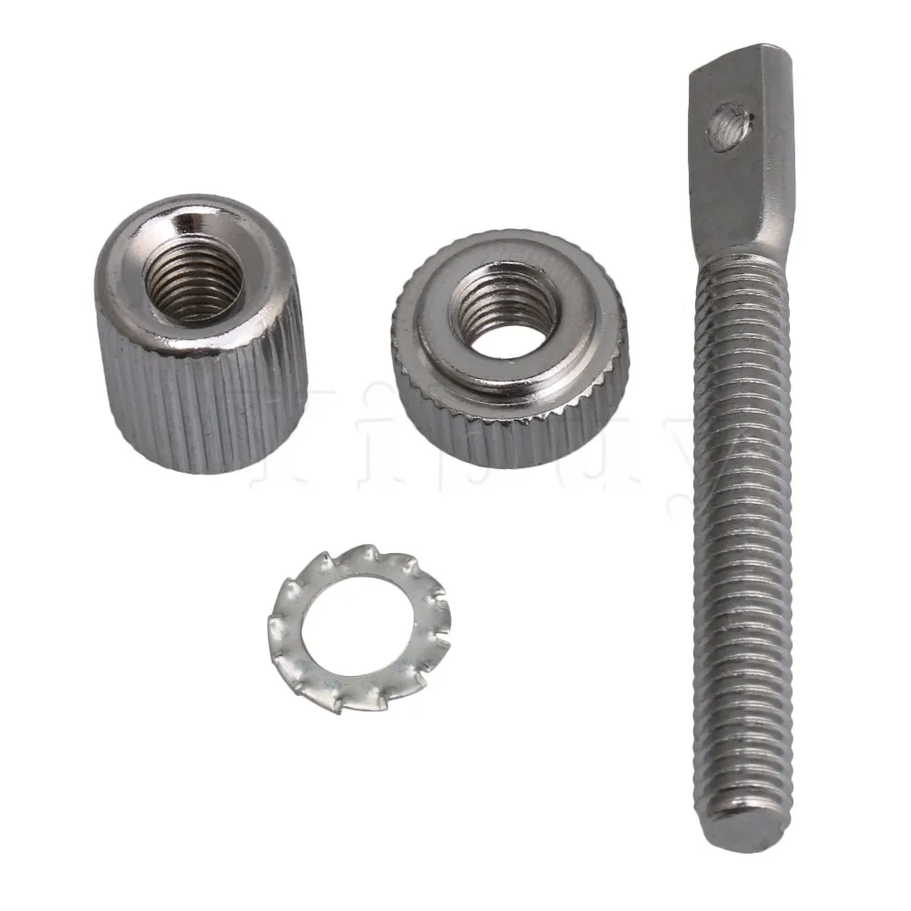 Yibuy Silver Metal Percussion Tool 14mm Dia Tension Screw for Drum Set