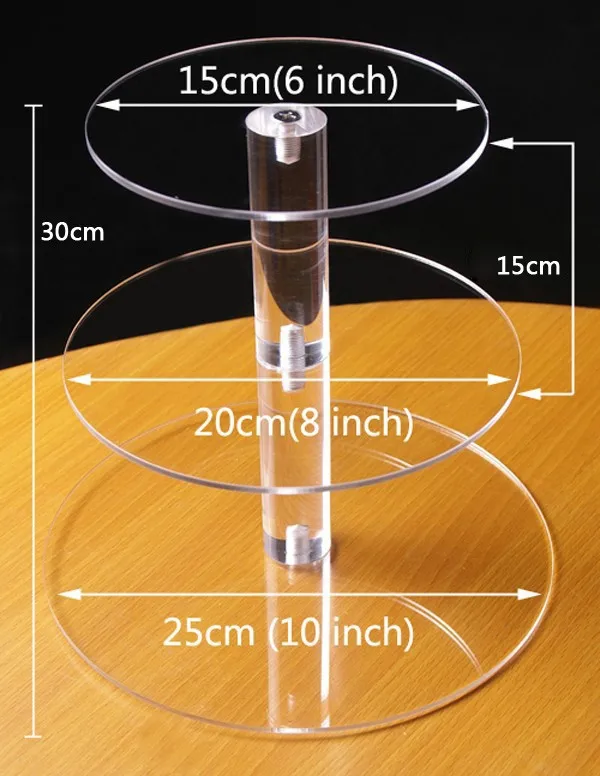 3 уровня акриловый торт стенд, Свадебный кекс стенд