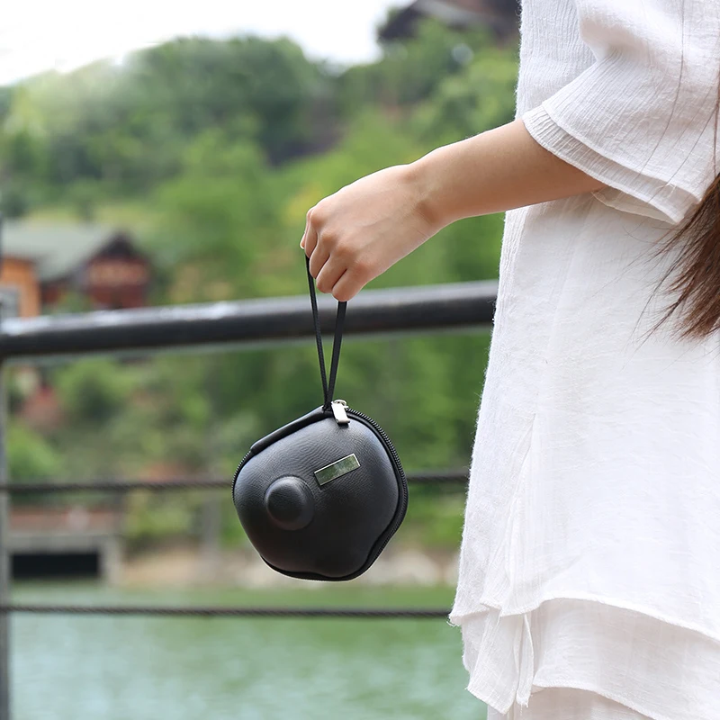 TANGPIN Black Crockery Ceramic Teapot Teacups A Tea Sets Portable Travel Tea Sets With Travel Bag