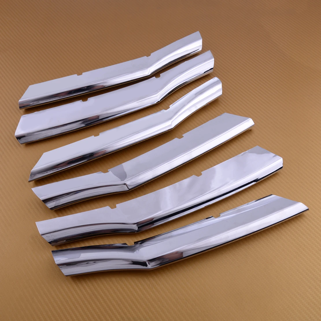 FOR Honda Accord 2008-2010 ABS chrome Front bumper Center mesh Grille refit 2pcs