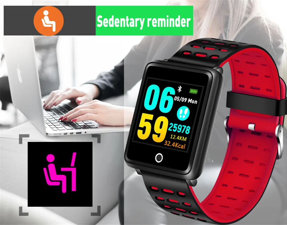 Смарт-часы для мужчин и женщин фитнес-трекер пульсометр умный Браслет кровяное давление шагомер спортивный браслет Android IOS+ коробка