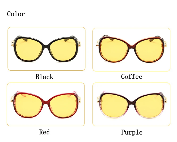 Фотохромные поляризованные солнцезащитные очки для женщин, новинка, модные очки с желтыми стеклами, очки с большой оправой UV400 L3