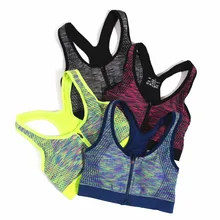 Горячая Распродажа Женский фитнес-Спортивный бюстгальтер с подкладкой пуш-ап безрукавка без застежки спереди майка-Бюстгальтер с бретелями жилет высокого качества