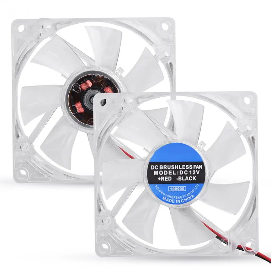 VBESTLIFE 8025 LED Light Fan 80mm 8cm 12V 4Pin Mute PC Case Cooling Fan