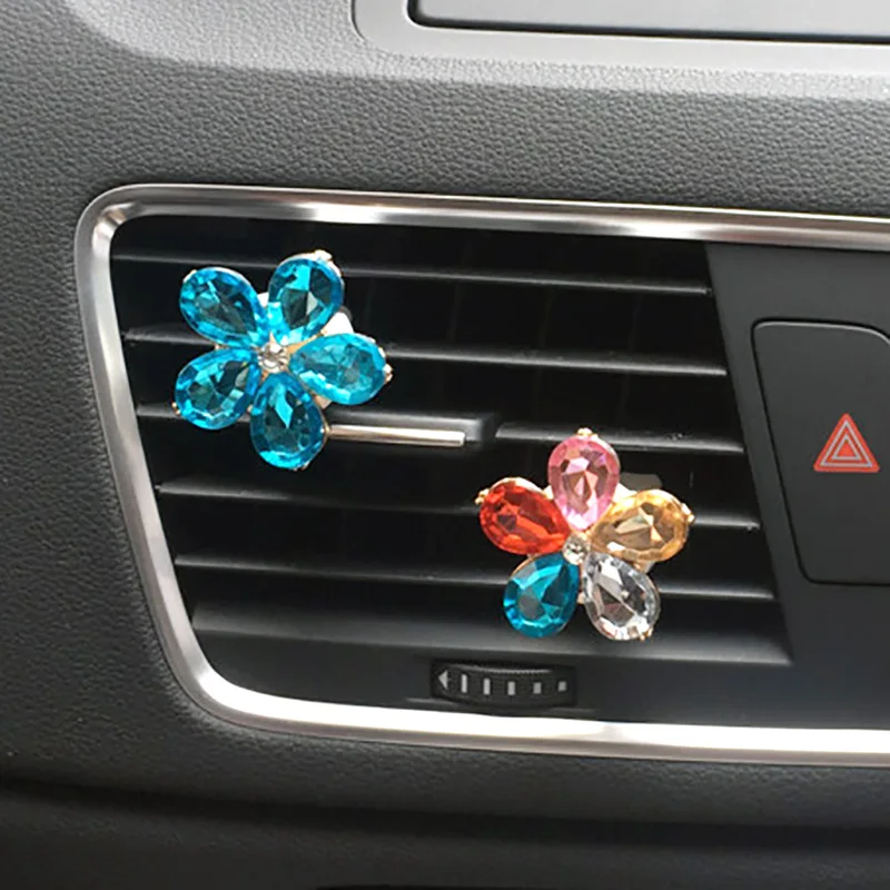 Хрустальный Цветок Bling автомобильные аксессуары для девочек ароматизатор для машины ароматизатор освежители воздуха для автомобилей Духи Авто Декор запах автомобиля