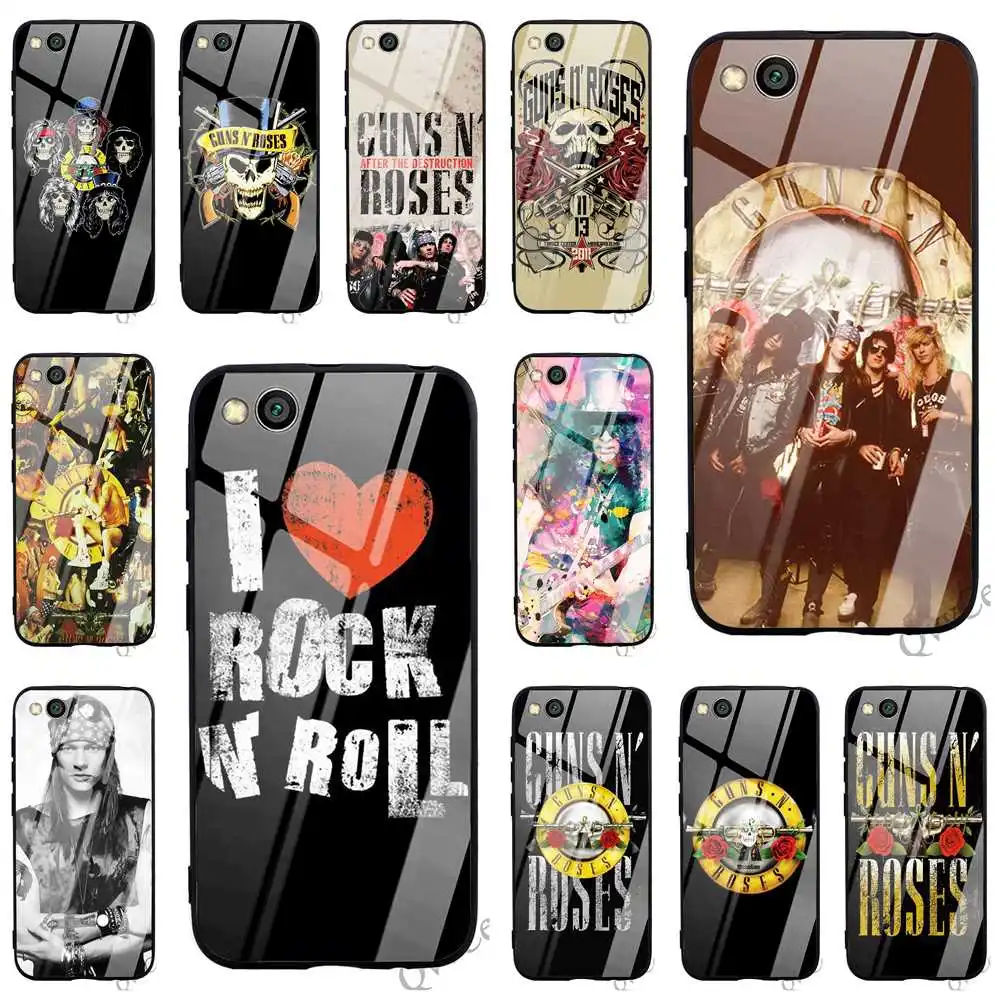 

Slim GUNS N'ROSES N' ROSES Axl Tempered Glass Phone Cover for Xiaomi 8 Lite Case A1 A2 9 F1 Redmi Note 5 Pro 4X 6A 7 6 Skin