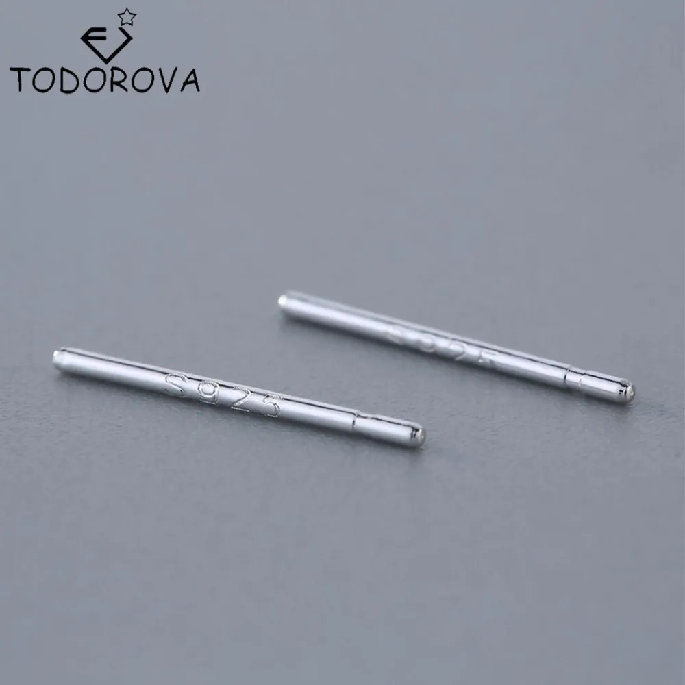 

Todorova Simple Design 925 Sterling Silver Bar Earrings Thin Tiny Line Stud Earrings Minimalist Jewelry Wedding Gift oorbellen
