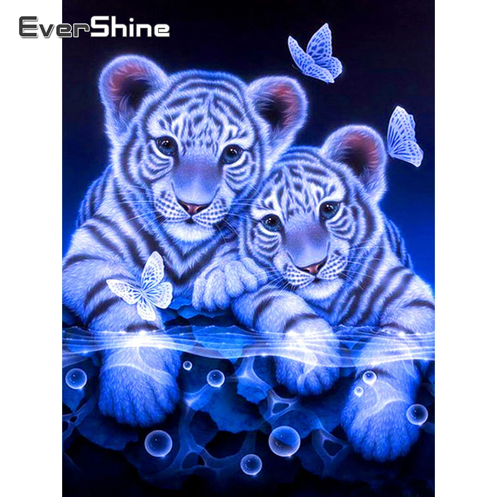 Evershine 5D алмазная живопись сделай сам полностью квадратные тигры вышивка