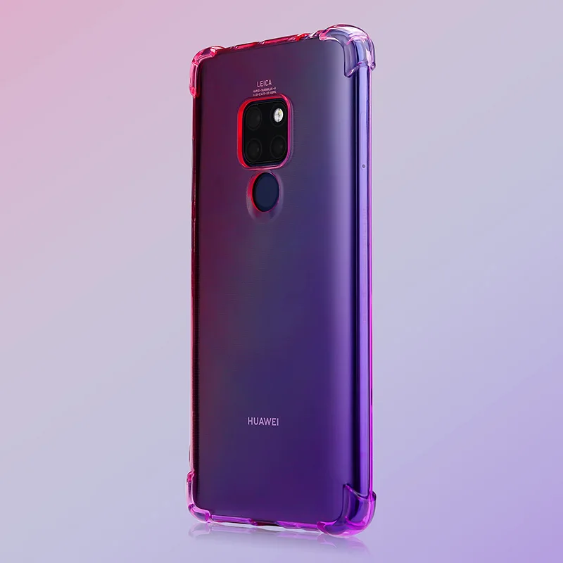 Роскошный чехол для телефона huawei mate 20 Pro 20 Lite 20X P20 P30 Pro Nova 3 3i Honor 20 7C 8C 8X разноцветный чехол из ТПУ - Цвет: Pink Purple