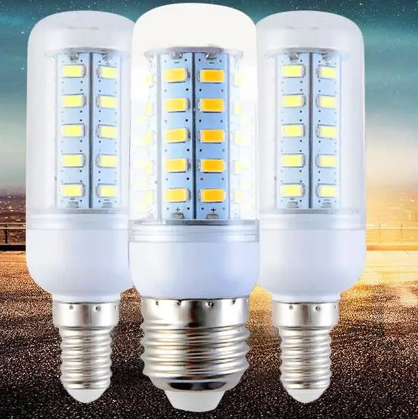 

LED Bulb E27 E14 220V SMD 5730 LED Corn Lamp 24 36 48 56 69leds AC 230V 5730SMD LED Corn Bulb light Chandelier AC200-240V