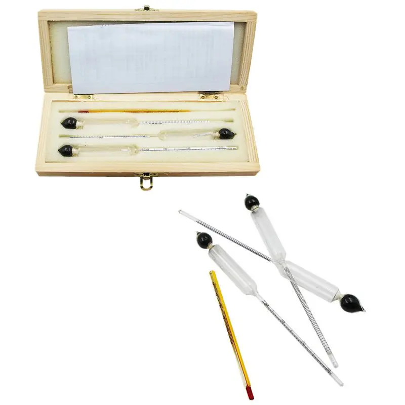 

3pcs/Set Alcoholmeter Alcohol Meter wine Concentration Meter Alcohol Instrument Hydrometer Tester