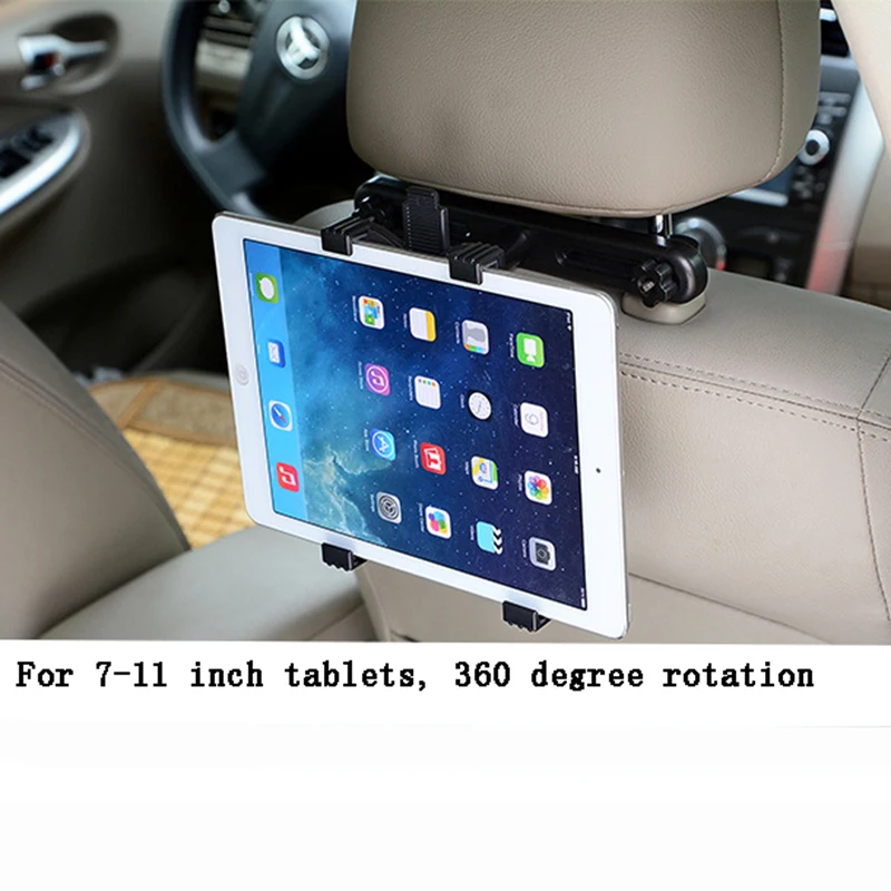 Tablet Stand Mount Holder 360 Rotation Adjustable Bracket Car Back Seat Headrest Seat Navigation Bracket Support for iPad iPhone (3) - 副本