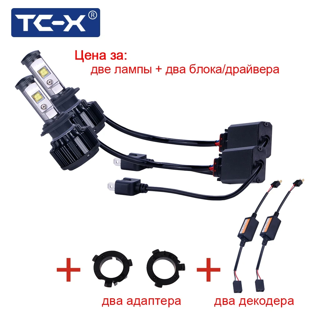 TC X 2pcs Car LED Headlamp For Kia Ceed 2013 Lens Headlight H7 Low Beam