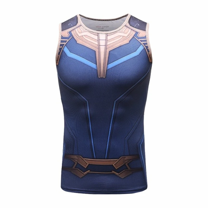 Мстители 3 Thanos 3D печатные футболки мужские компрессионные рубашки
