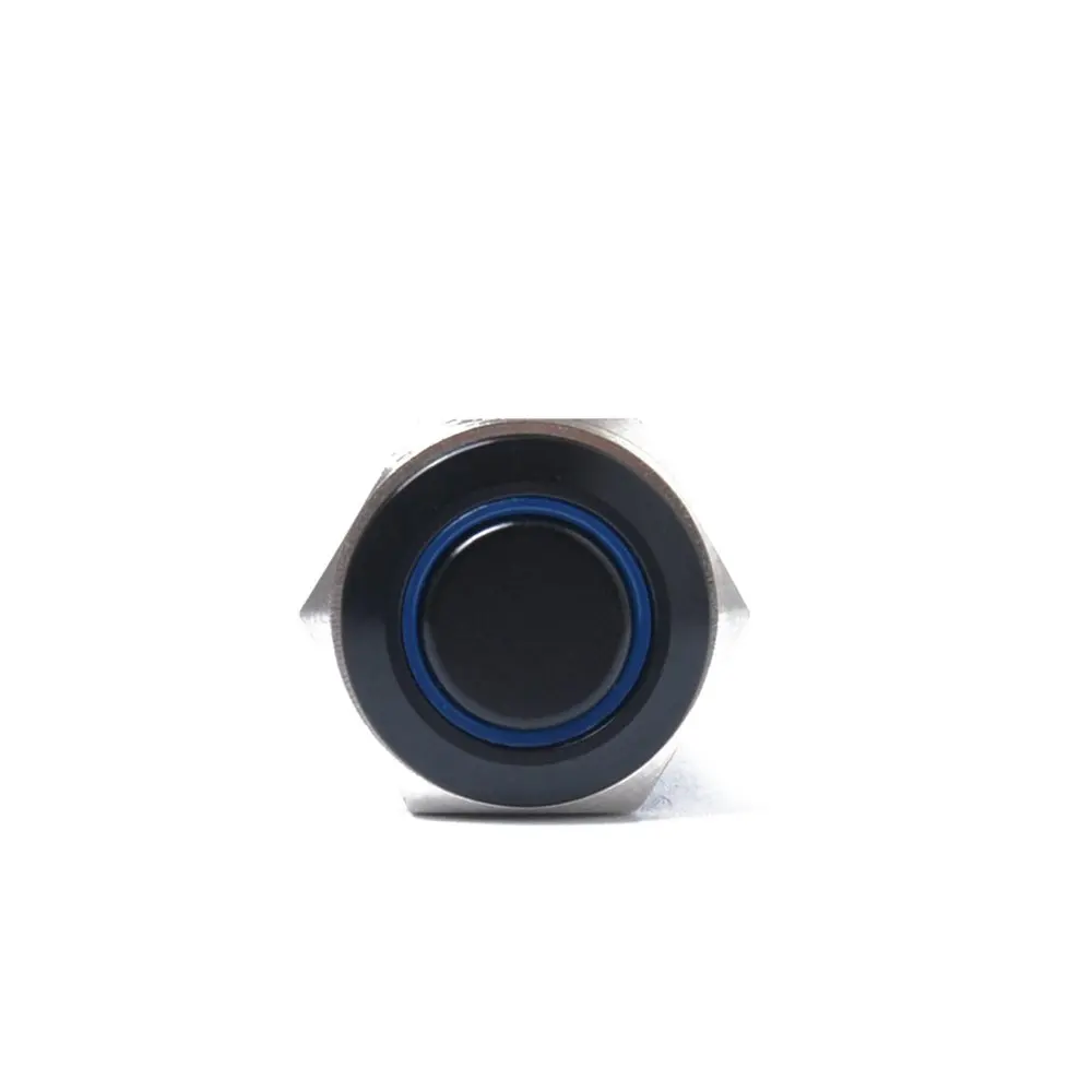 

DC12V 16mm 5/8" Metal Self-locking Latching Push Button Switch Blue Led Power Symbol Car Auto DIY Switch