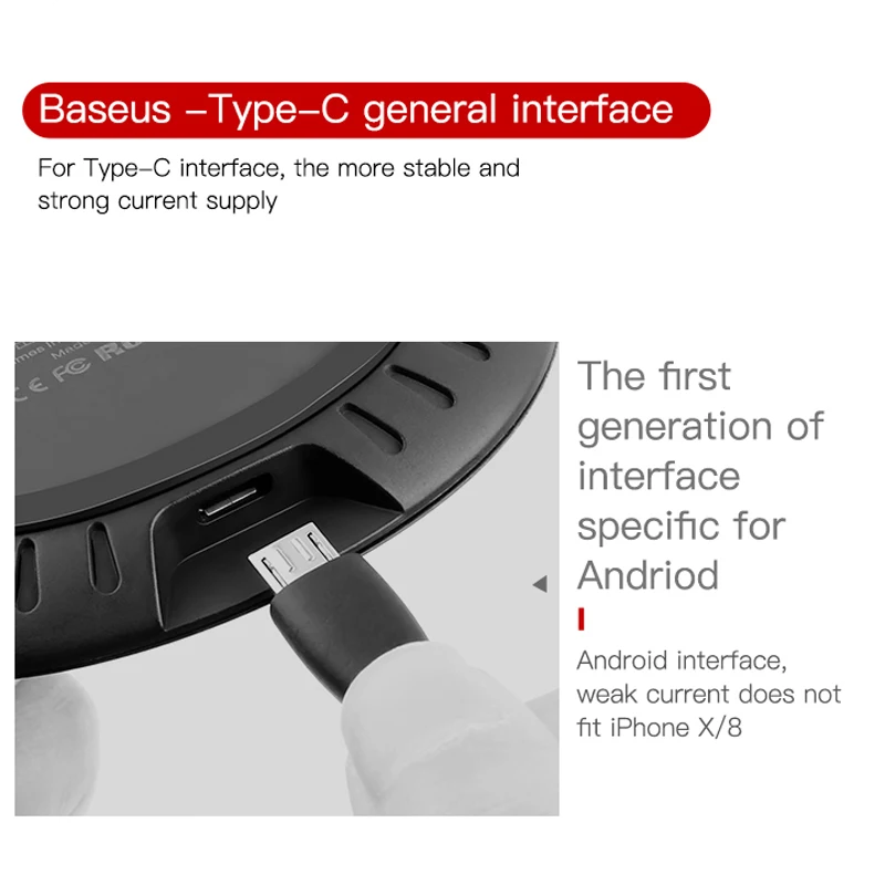 Baseus Qi 10 Вт 5 В/3 А двойное Беспроводное зарядное устройство Быстрая зарядка QC 3,0 зарядное устройство для samsung Galaxy S9 мобильный телефон зарядное устройство Настольный держатель