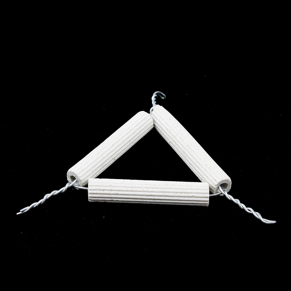 Lab Pipeclay Triangle Apparatus Crucible Holder with Clay Pipe Stems 5.6cm