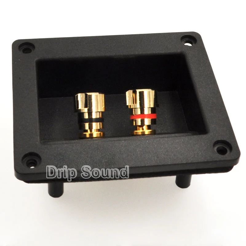 2pcs 2 Way Speaker Junction Box Speaker Copper Wiring Terminal Binding