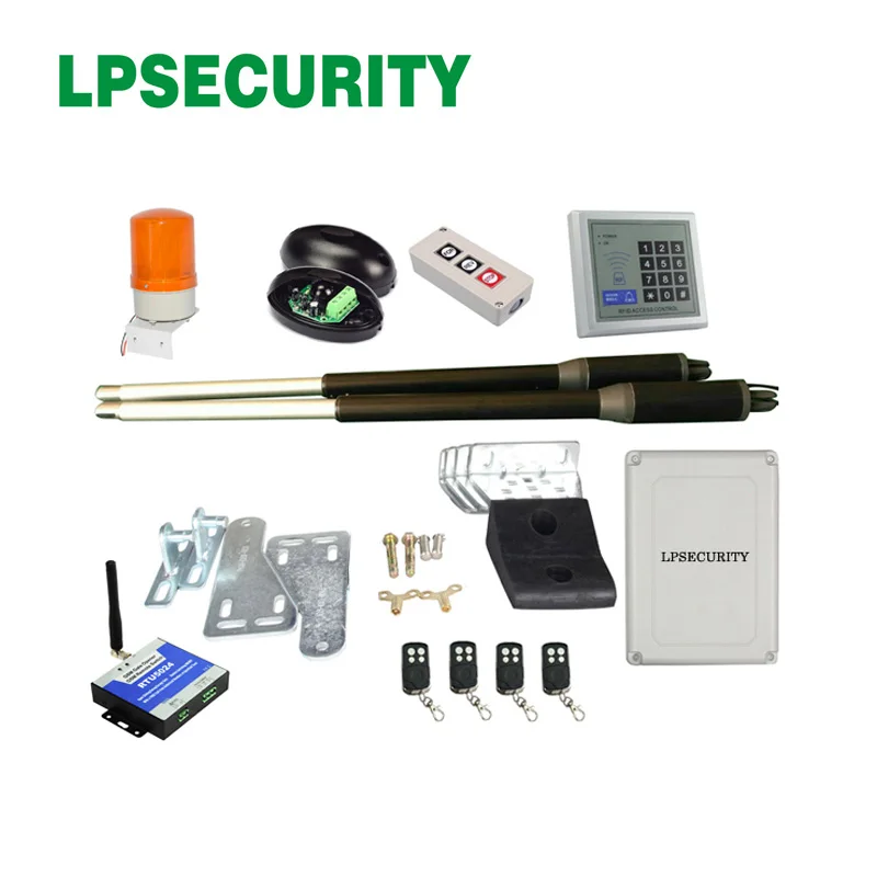 

150kg per leaf 24VDC electric automatic swing gate opener motor kit(photocell lamp push button gsm optional)