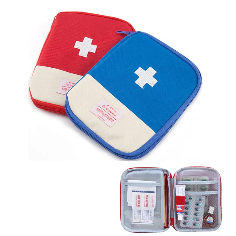 المحمولة الإسعافات الأولية الطبية عدة السفر في الهواء الطلق التخييم مفيدة البسيطة الطب تخزين حقيبة التخييم الطوارئ بقاء حقيبة حبة حالة