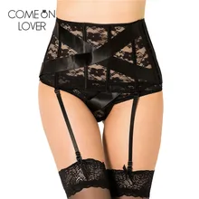 Comeonlover Высокая талия похудения тела кружева с подвязками повязку регулируемый размер плюс подвязки черный цветочный тела Велт подвязки pl5080