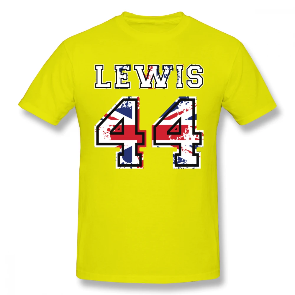 Льюис гамилтон 44 союз футболка с Джеком для мужчин большие размеры 5XL футболки для супружеской пары - Цвет: Цвет: желтый