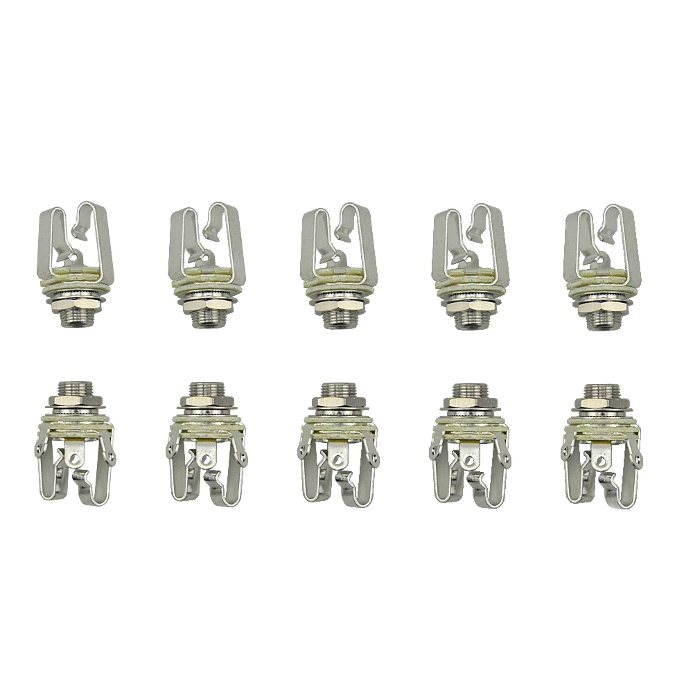 

10 Pcs 1/4" 6.35mm Stereo Input/out Jack Plug Socket For Electric Guitar diy pedal Replacement Parts