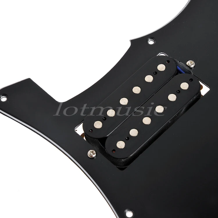 6 загруженная груша в сборе черные Хамбакеры HH для STRATOCASTER|loaded pickguard|humbucker blackpickguard