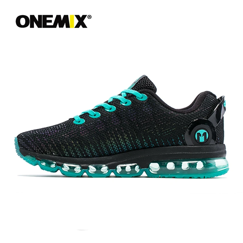 Onemix air cushion men running shoes discolour mesh colorful reflective vamp breathable sneakers outdoor sports jogging shoes