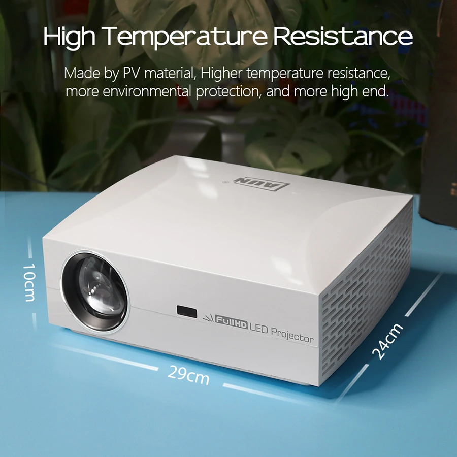Marca AUN Full HD proyector 1920x1080 P resolución F30. 5500 lúmenes 3D LED Beamer para teatro en casa Puede ser comparado con 4 K - 5