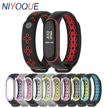 NIYOQUE для mi band 3 ремешок браслет 3 запястье Motion Edition двойной цвет окклюзия заменить браслет для Xiaomi mi Band 3