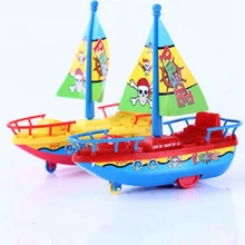 1 шт., милый Детский 3D инерционный парусник, развивающие игрушки для детей, колесо, пиратский корабль, тяга, мощная лодка для мальчиков, заводная игрушка