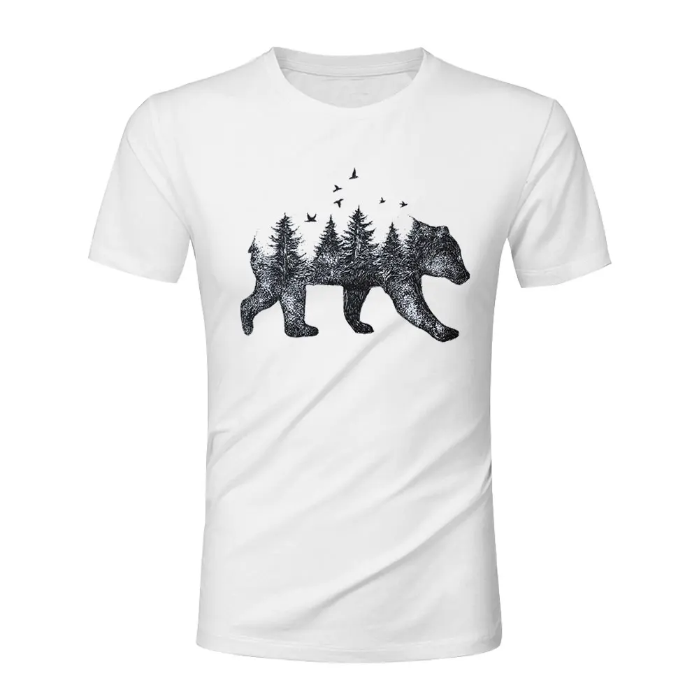 2 размера лесной медведь железо на уровне а патчи теплопередача пирография для DIY футболки сумки украшения Печать Аппликация значок