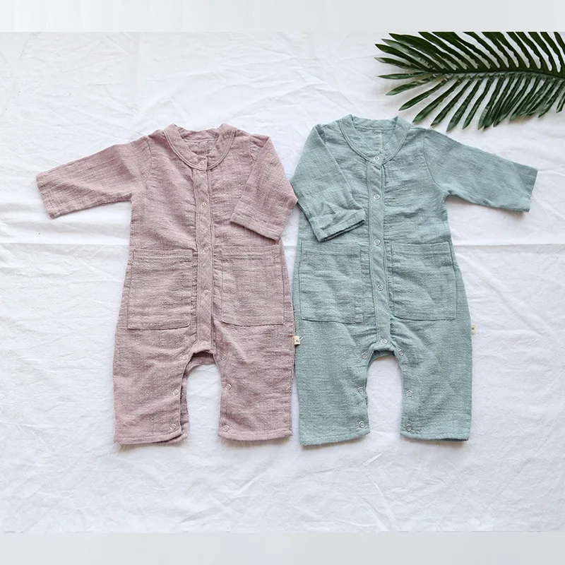 Ins Hot Fashion Kids Korean Overalls Toddler Baby Girl Boy Linen