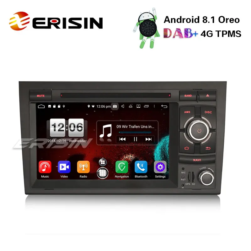 Perfect Erisin ES7628A 7" Android 8.1 DAB+ Radio DVD Player 4G TPMS Car GPS Navigation for Audi A4 Two UI styles 0 Perfect Erisin ES7628A 7" Android 8.1 DAB+ Radio DVD Player 4G TPMS Car GPS Navigation for Audi A4 Two UI styles 0