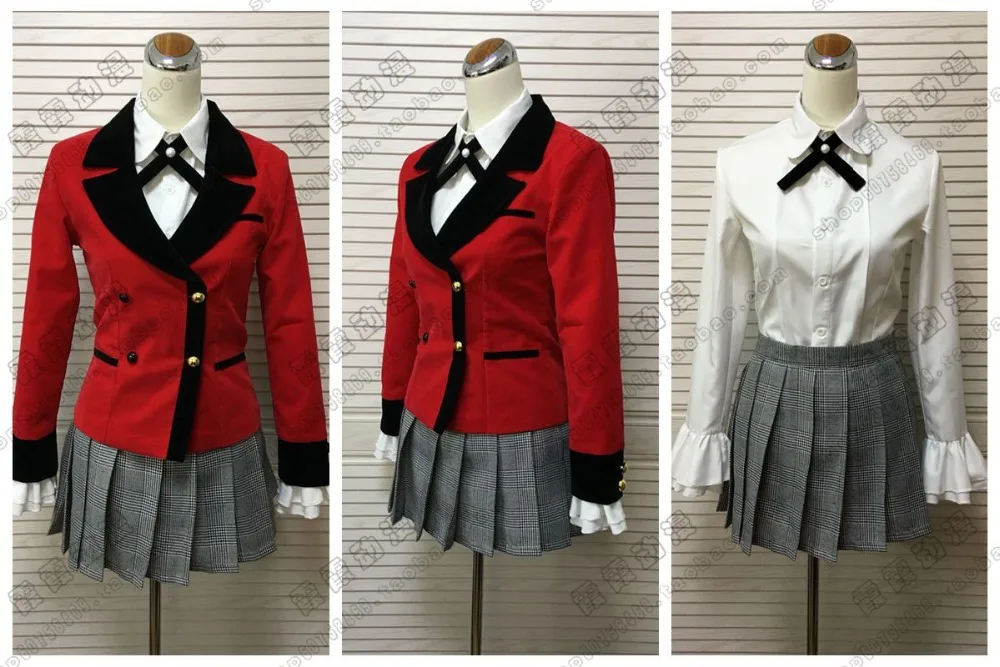 Аниме Kakegurui рисунок Jabami Yumeko Momobami Kirari JK форма полный набор Косплэй костюм для