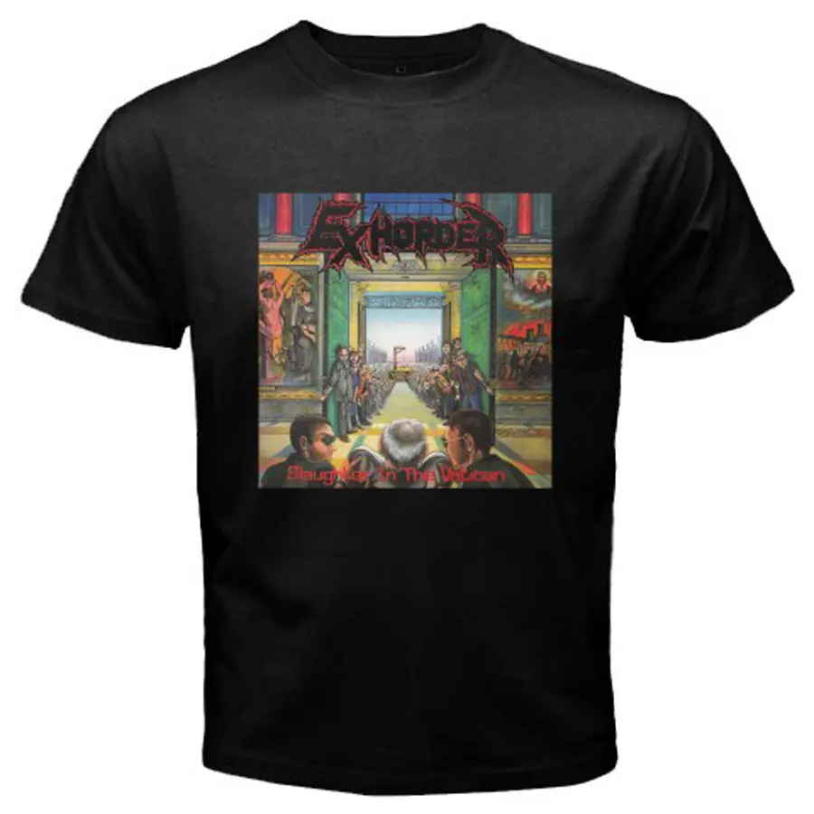 

New Exhorder American Metal Rock Band Men's Black T-Shirt Size S to 3XLMens T Shirt Cotton